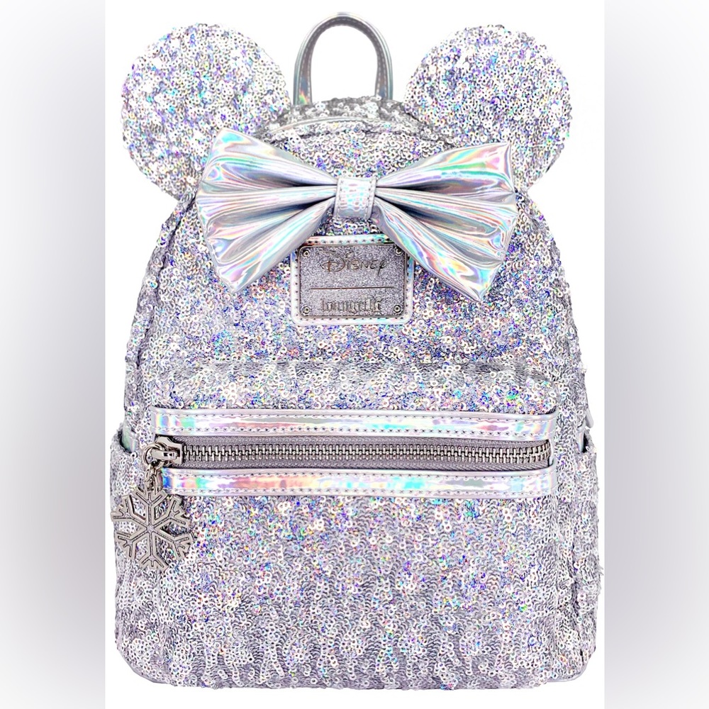 NWT X LASR Limited Edition Disney Holographic Sequin Minnie Mini Backpack